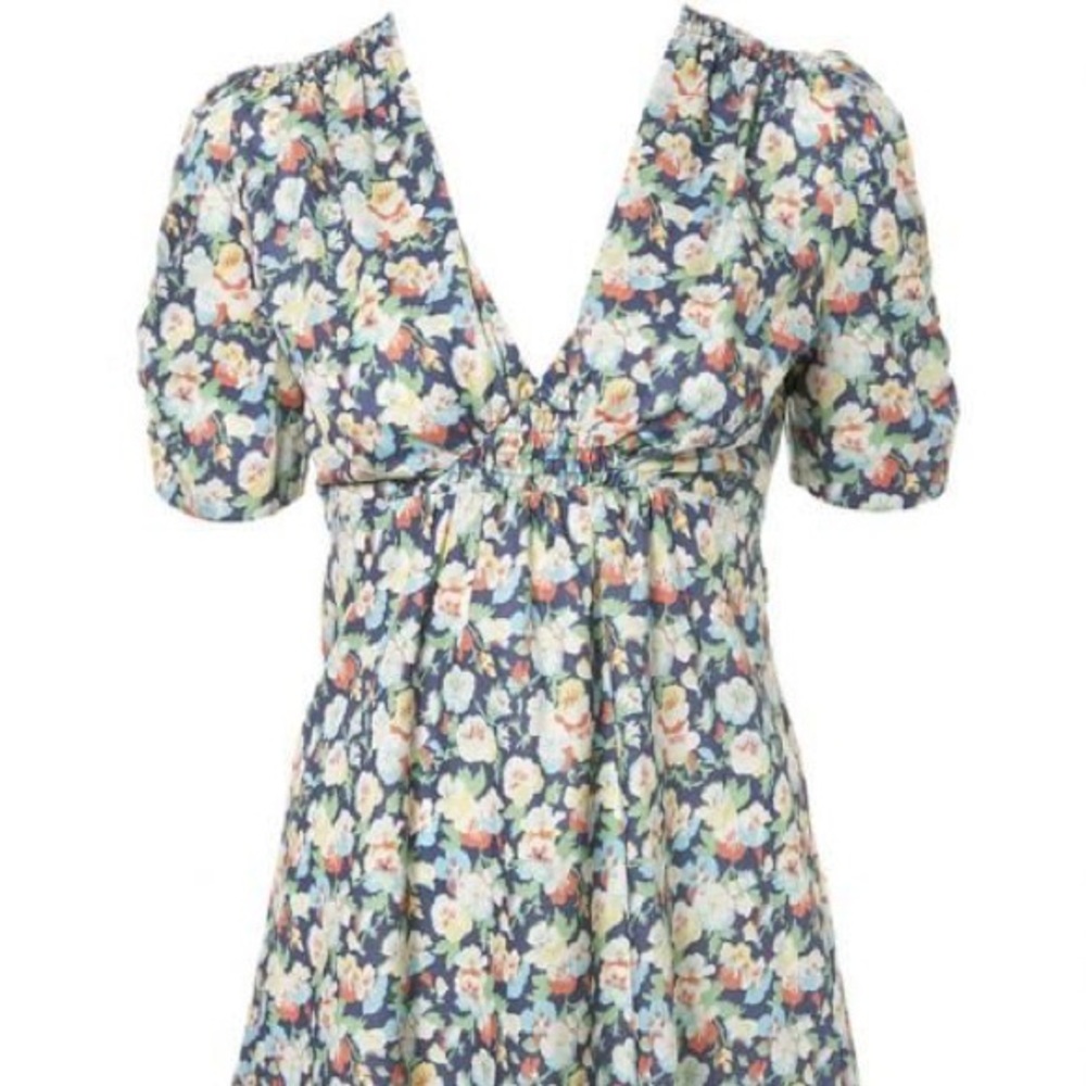 Kate Moss Topshop floral print tea mini dress